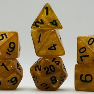 Kości RPG „Miodowy Nektar” – komplet 7 kości do gier fabularnych — kości RPG HalfyCraft