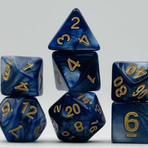 Kości RPG „Głębia Nefrytu” – komplet 7 kości — kości RPG HalfyCraft