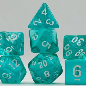Kości RPG „Miętowa Mgła” – komplet 7 kości — kości RPG HalfyCraft